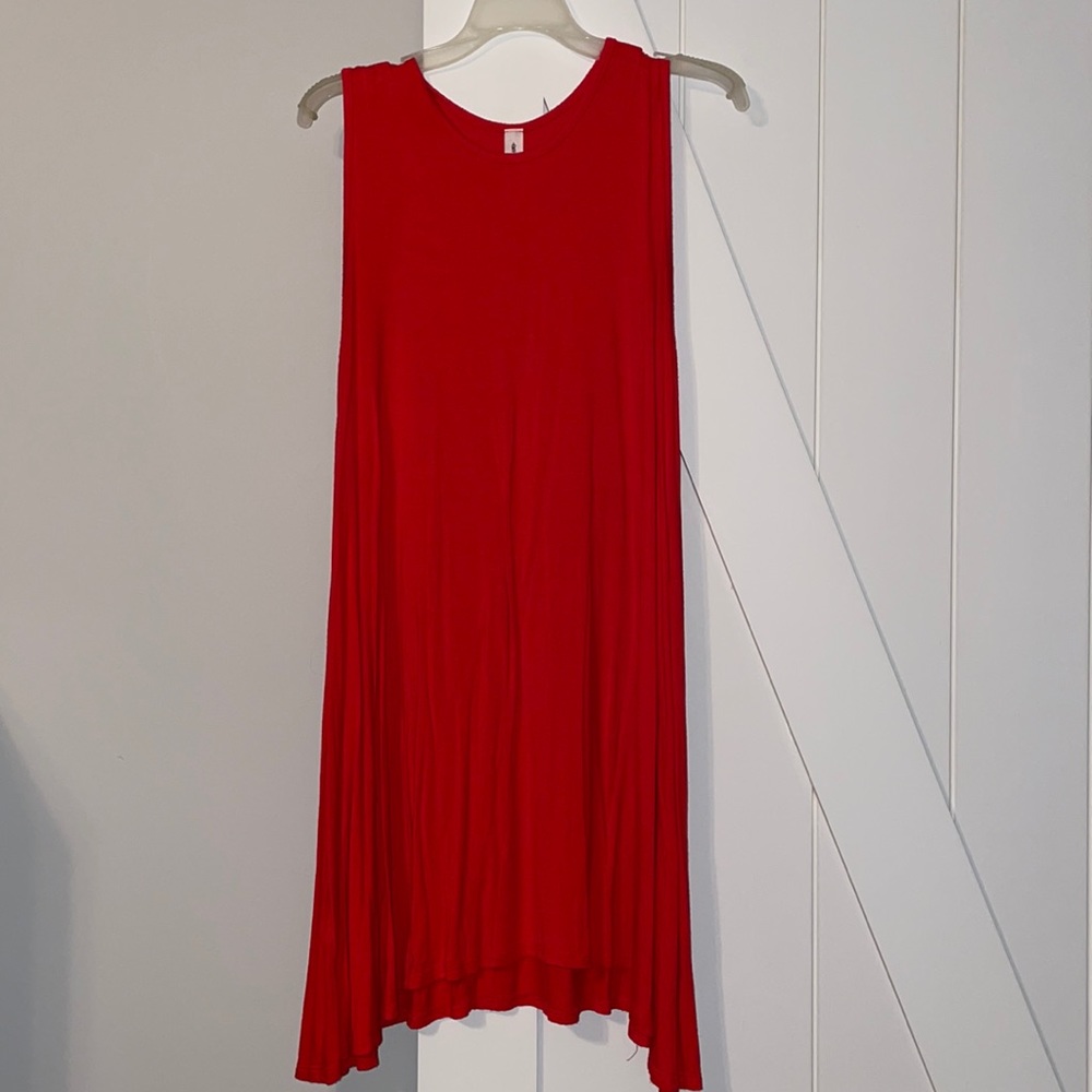 Used Red Shoulder Dress